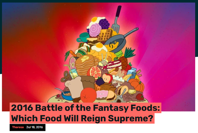 Battle of the Fantasy Foods 2016 - Objectshowpedia